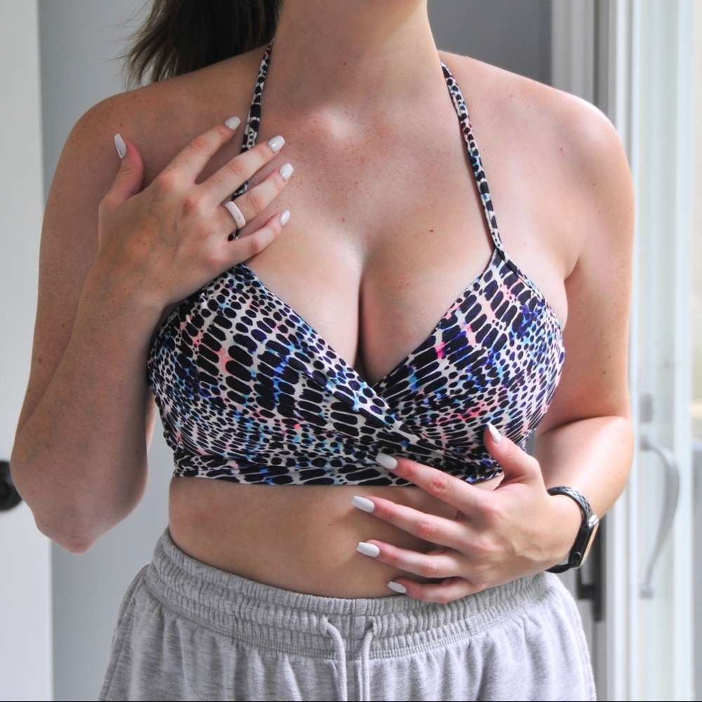 Sundazed multicolor spotted bikini top